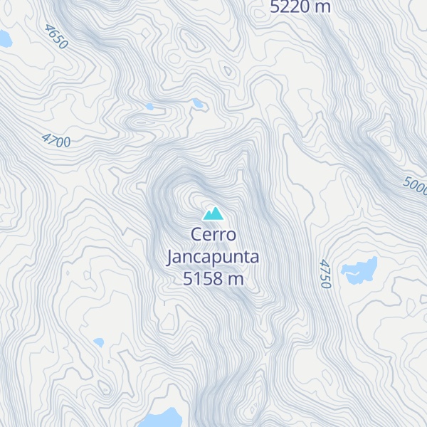 Map of Cerro Jancapunta