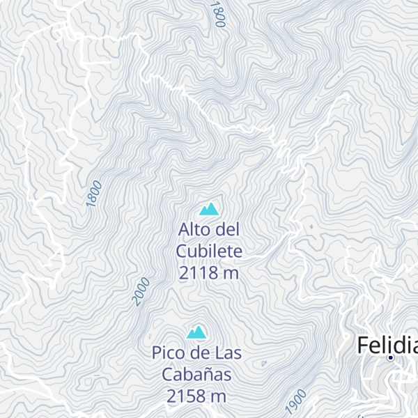 Map of Alto del Cubilete