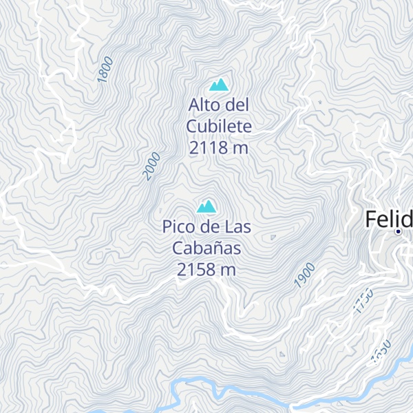 Map of Pico de Las Cabañas