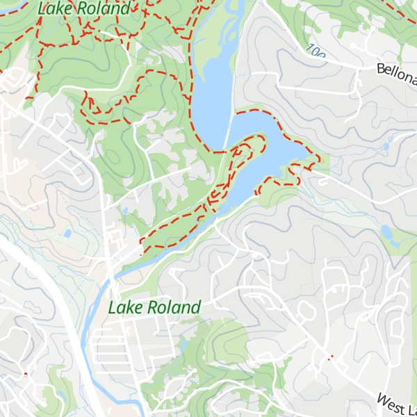Map of Lake Roland Nature Center