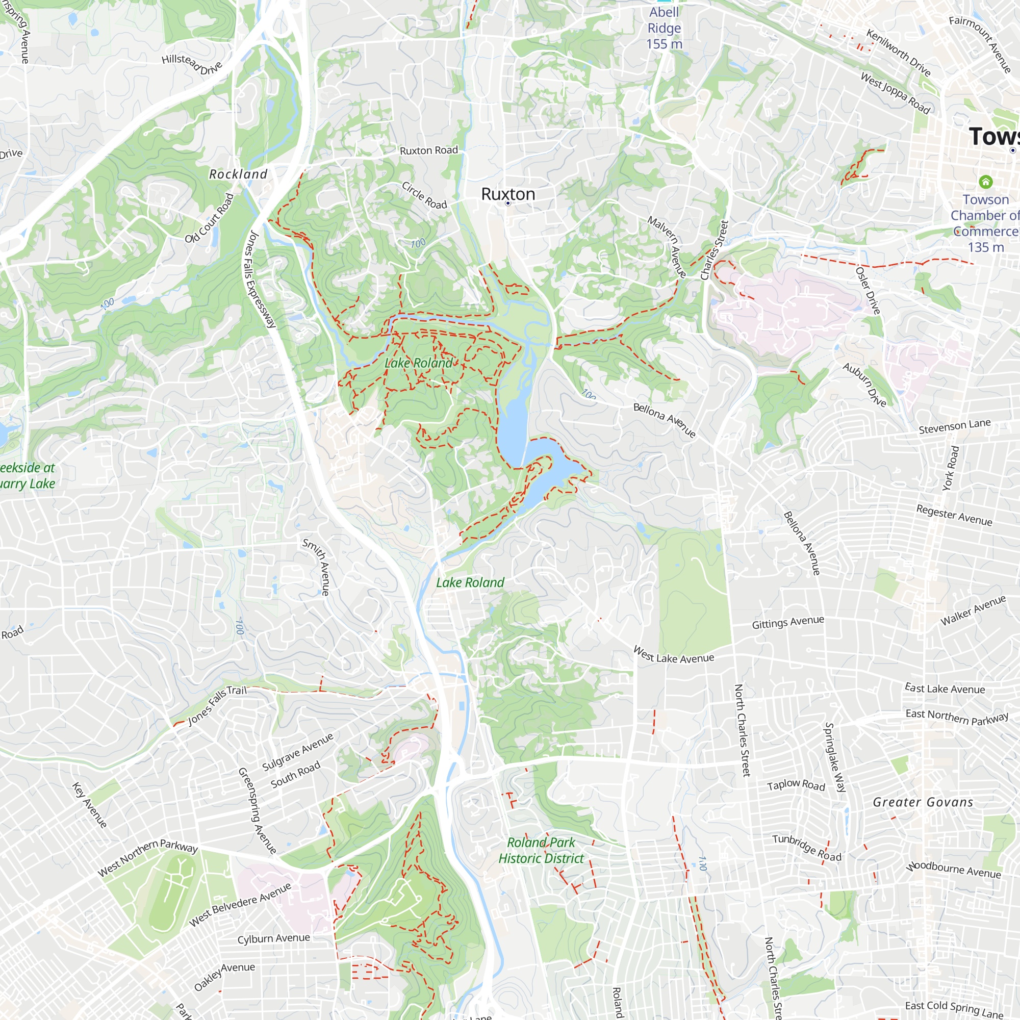 Lake Roland Nature Center map