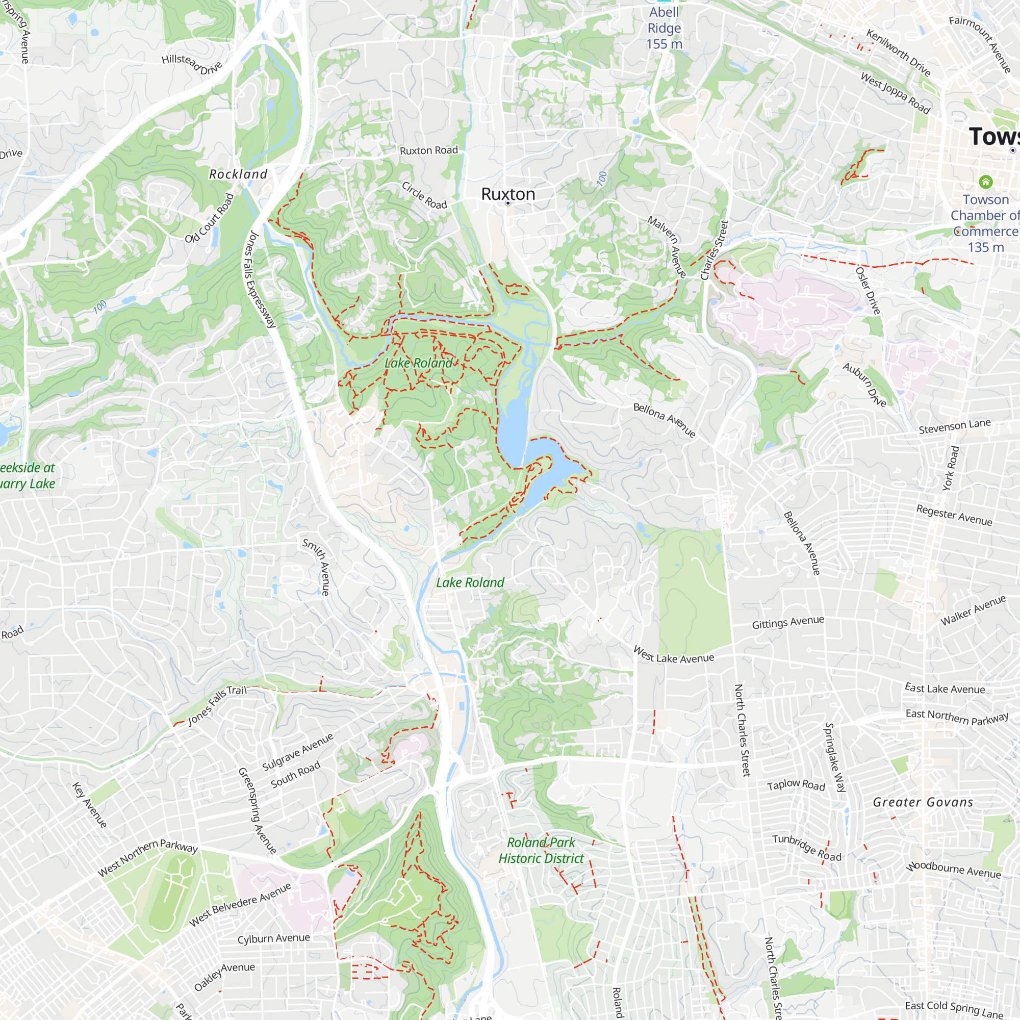 Lake Roland Nature Center map