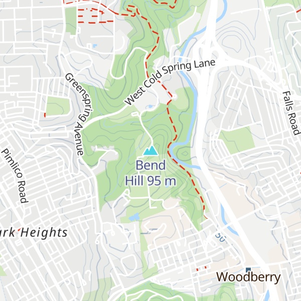 Map of Bend Hill