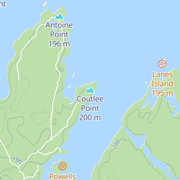 Map of Coutlee Point