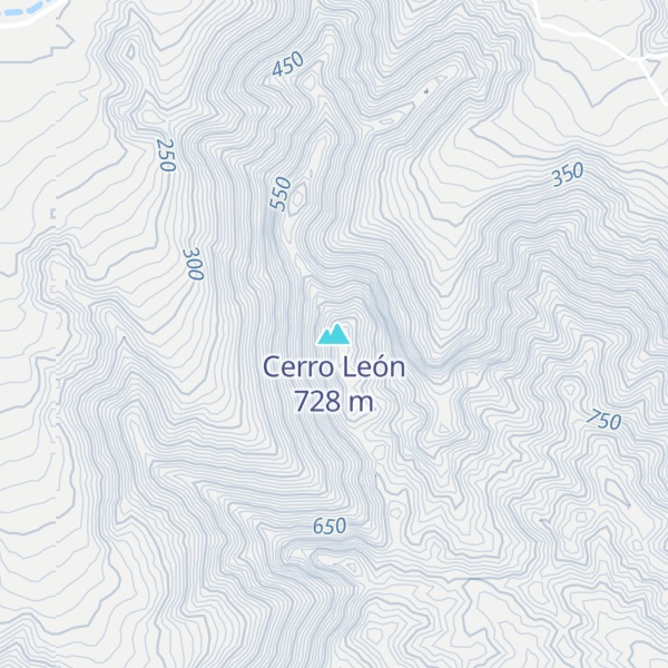 Map of Cerro León