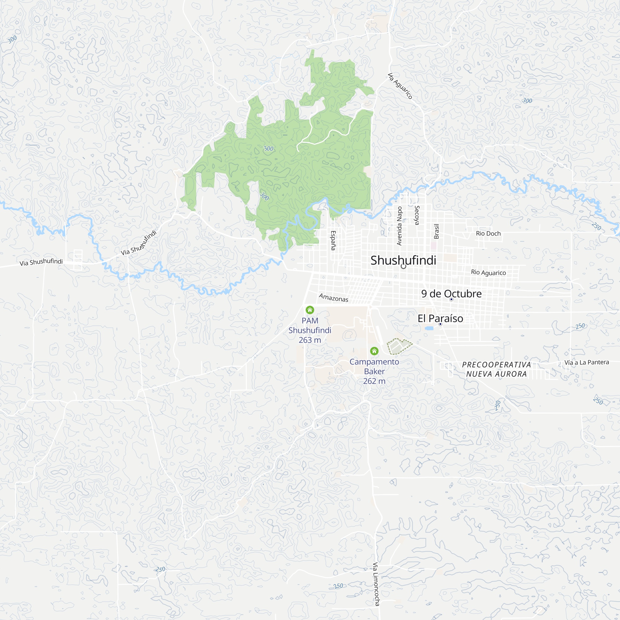 PAM Shushufindi map