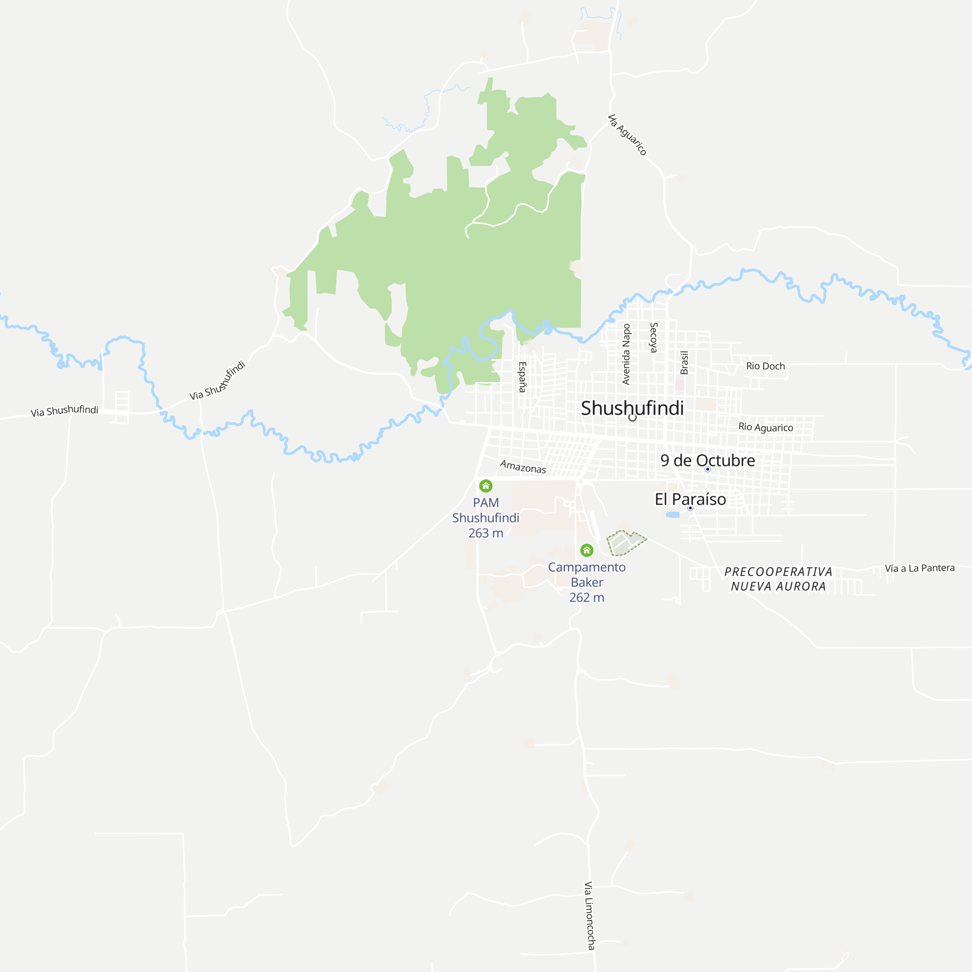 PAM Shushufindi map