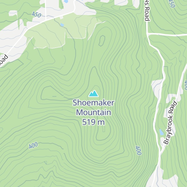 Map of Shoemaker Mountain