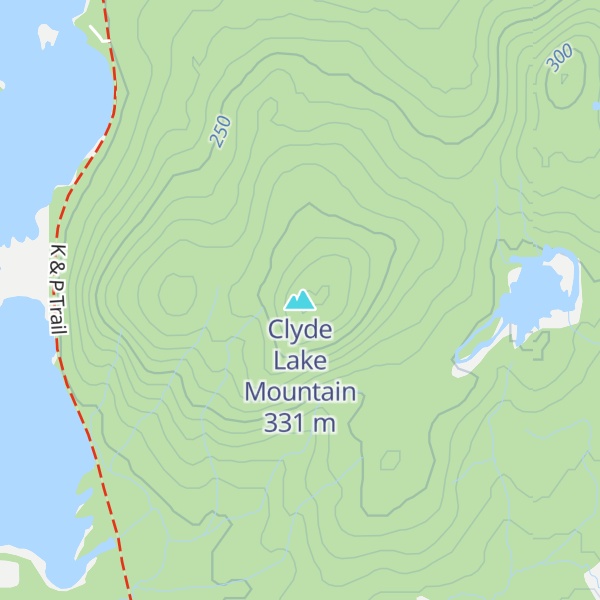Map of Clyde Lake Mountain