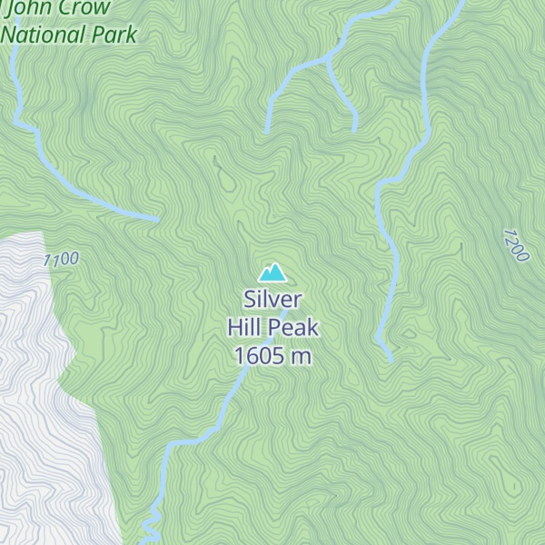 Map of Silver Hill Peak