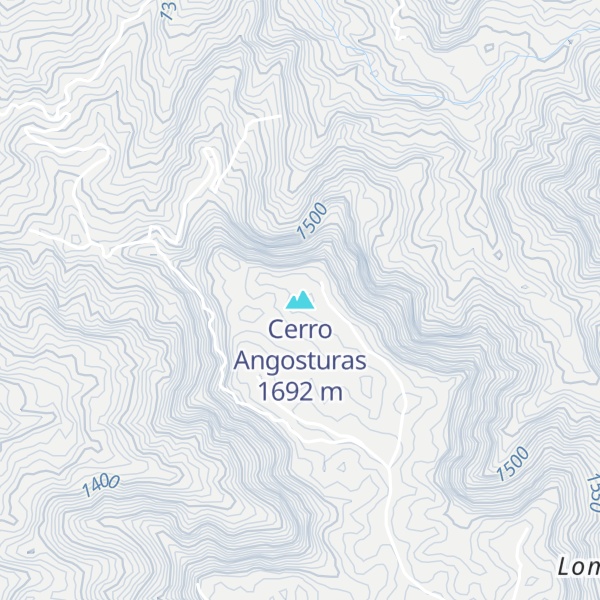 Map of Cerro Angosturas