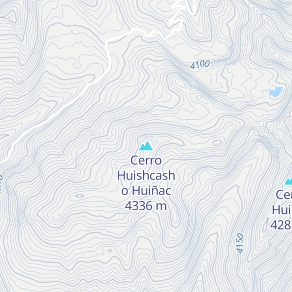 Map of Cerro Huishcash o Huiñac