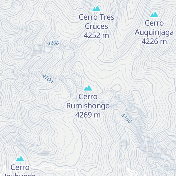 Map of Cerro Rumishongo