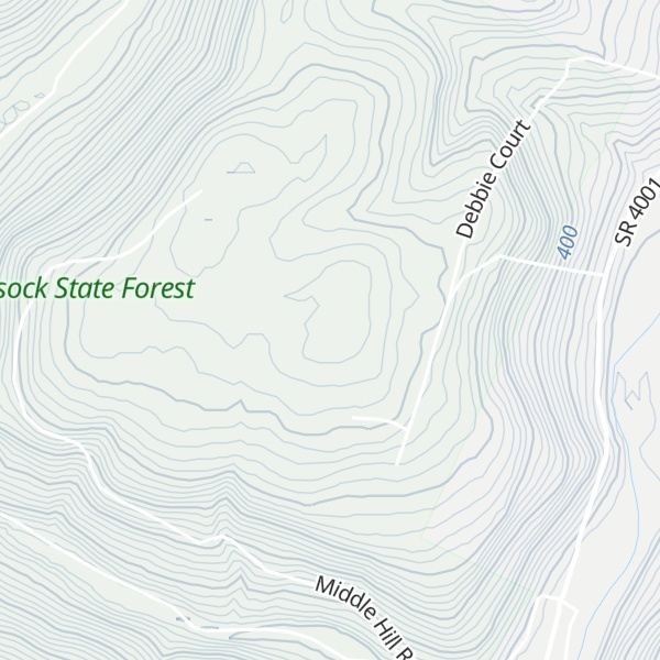 Map of Middle Hill