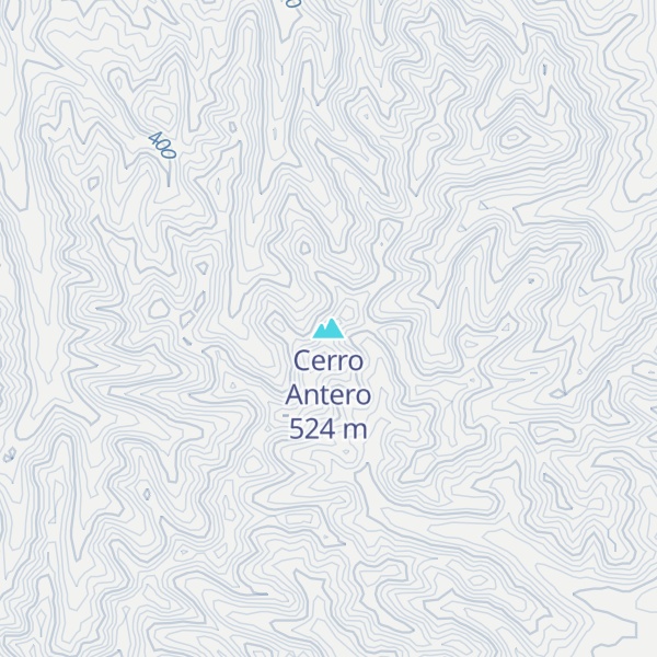 Map of Cerro Antero