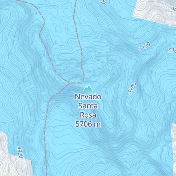 Map of Nevado Santa Rosa