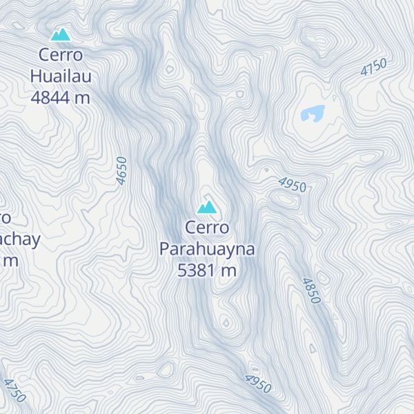 Map of Cerro Parahuayna