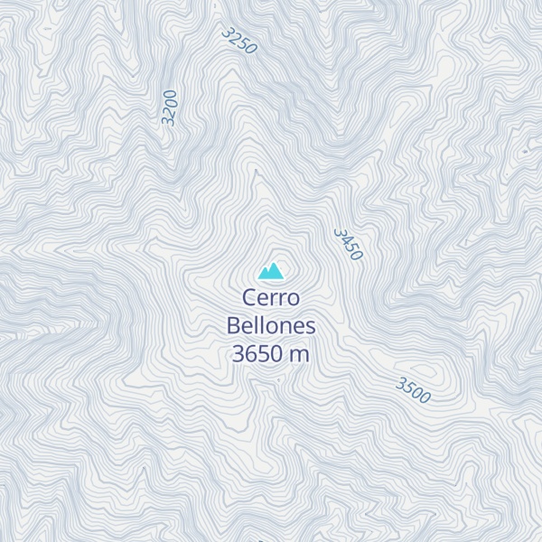 Map of Cerro Bellones