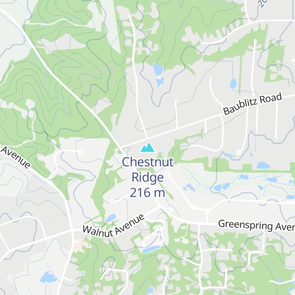 Map of Chestnut Ridge