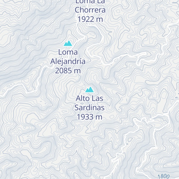 Map of Alto Las Sardinas