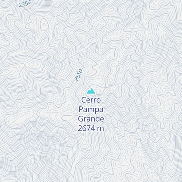Map of Cerro Pampa Grande
