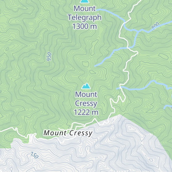 Map of Mount Cressy