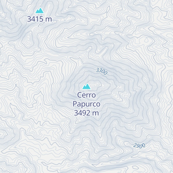 Map of Cerro Papurco