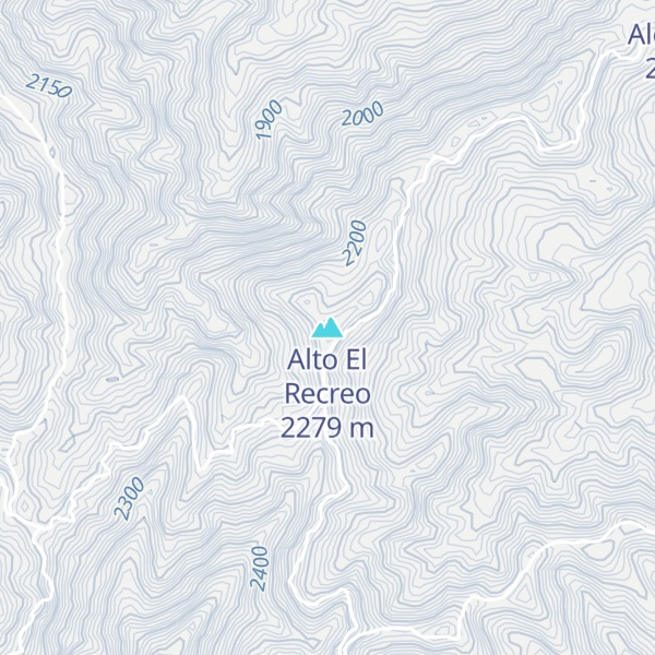 Map of Alto El Recreo