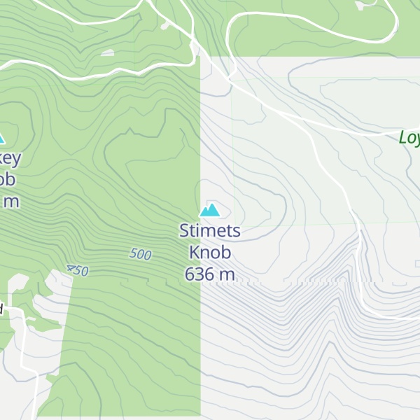 Map of Stimets Knob