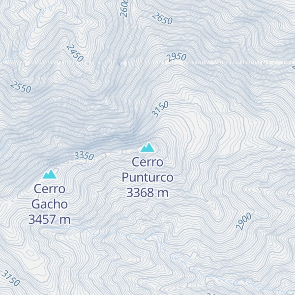 Map of Cerro Punturco