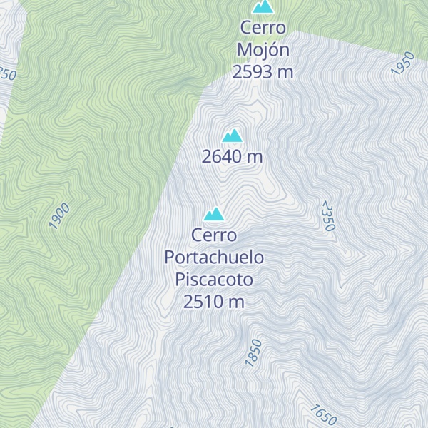 Map of Cerro Portachuelo Piscacoto