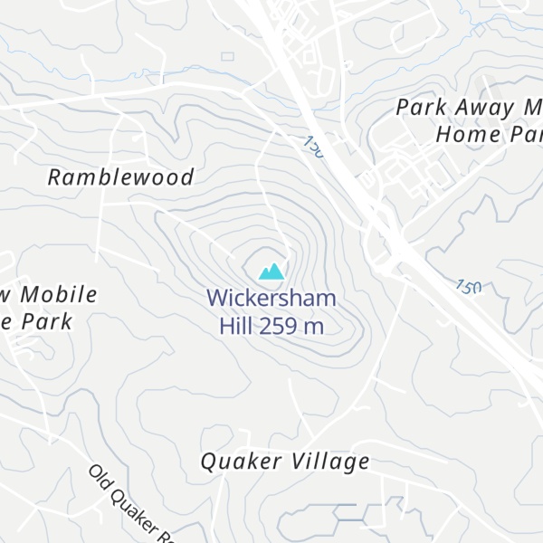 Map of Wickersham Hill