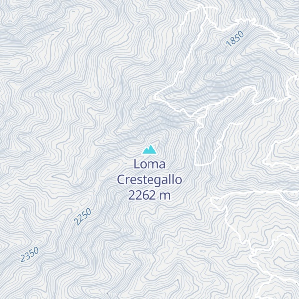 Map of Loma Crestegallo