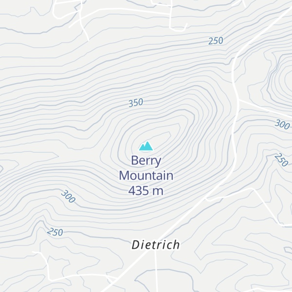 Map of Berry Mountain