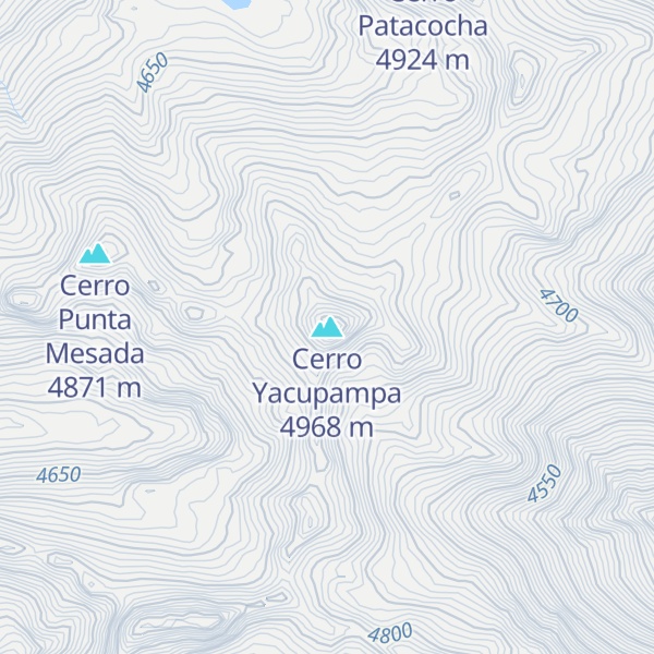 Map of Cerro Yacupampa