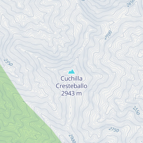 Map of Cuchilla Cresteballo