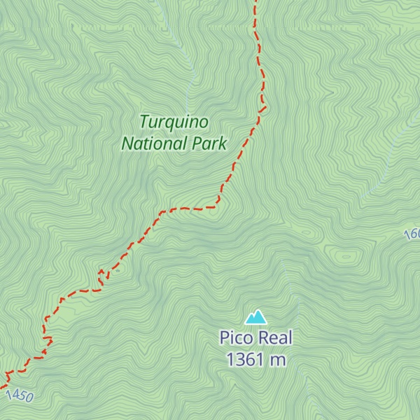 Map of Pico Turquino