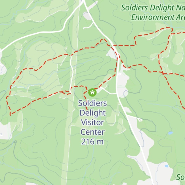 Map of Soldiers Delight Visitor Center