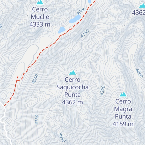 Map of Cerro Saquicocha Punta