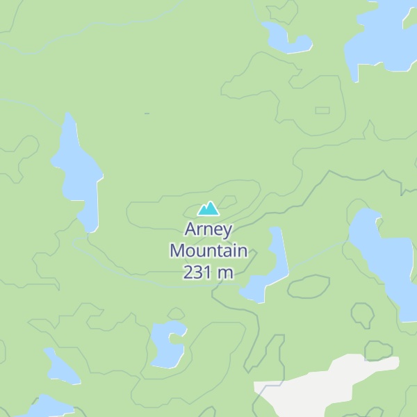 Map of Arney Mountain