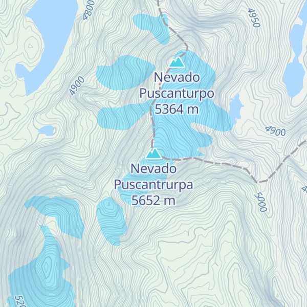 Map of Nevado Puscantrurpa