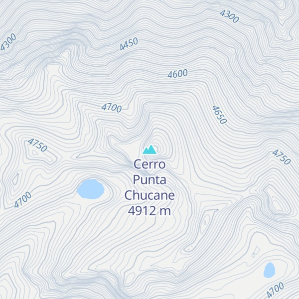 Map of Cerro Punta Chucane