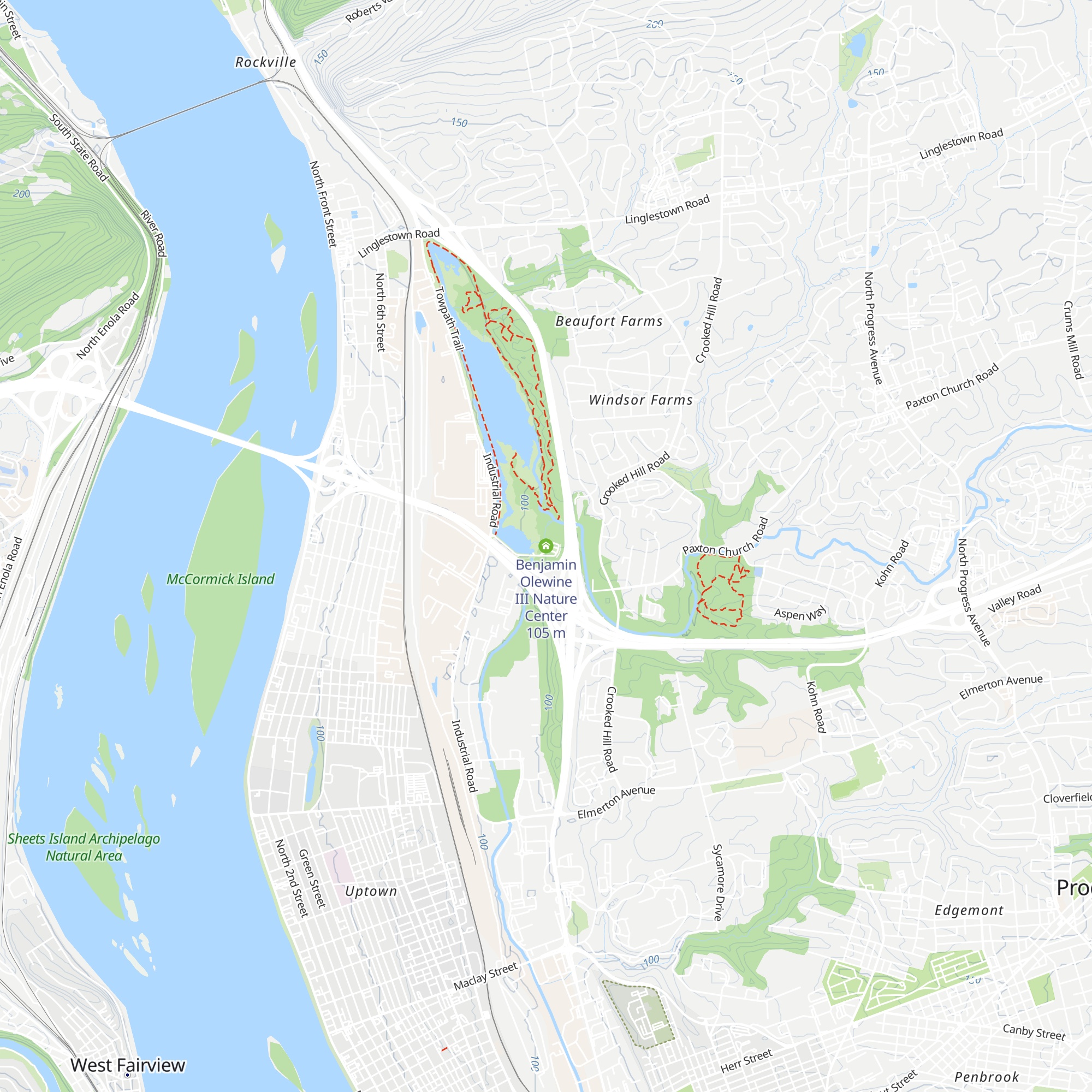 Benjamin Olewine III Nature Center map
