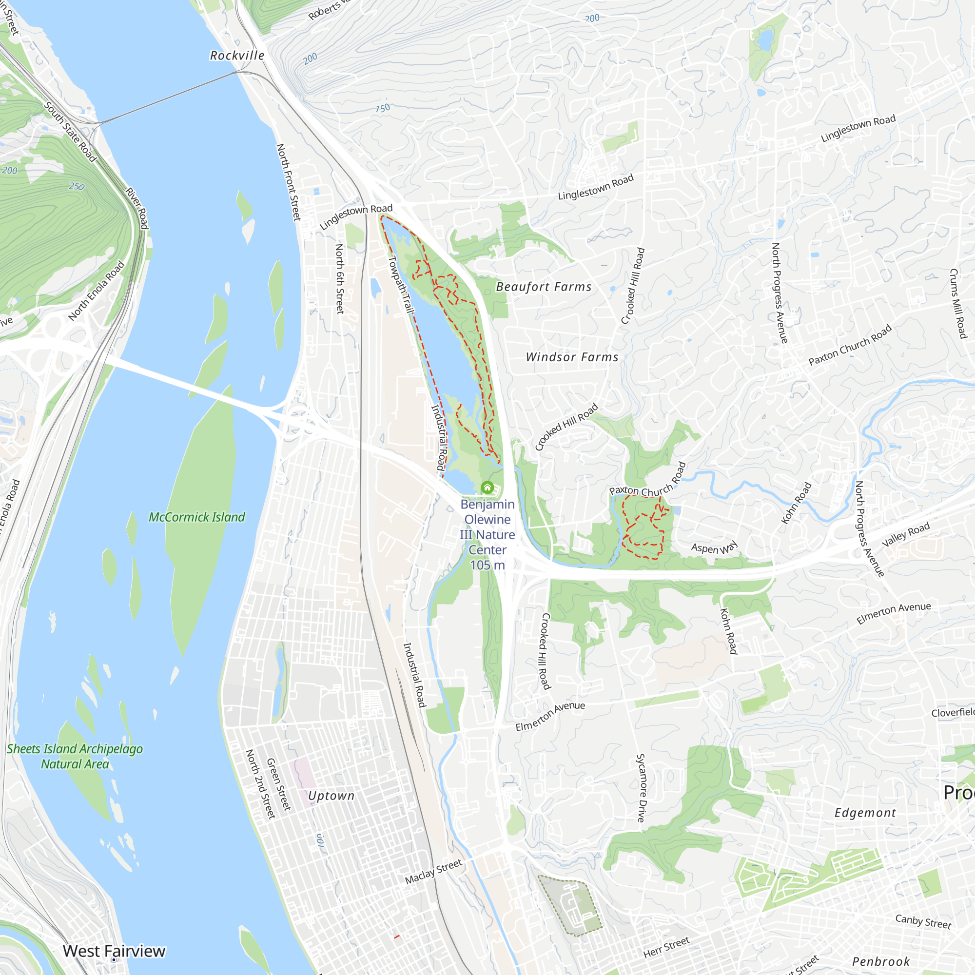 Benjamin Olewine III Nature Center map