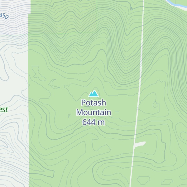 Map of Potash Mountain