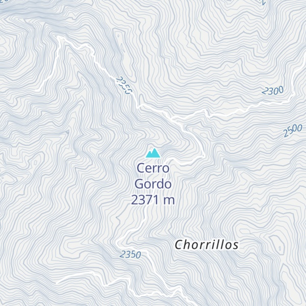 Map of Cerro Gordo