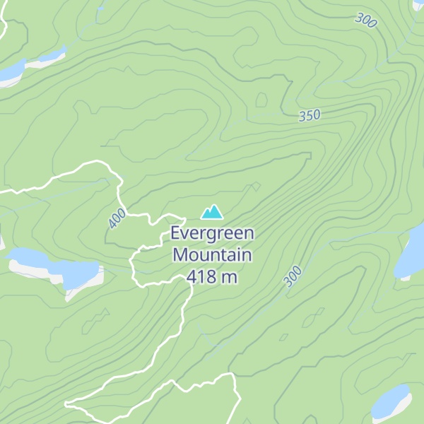 Map of Evergreen Mountain