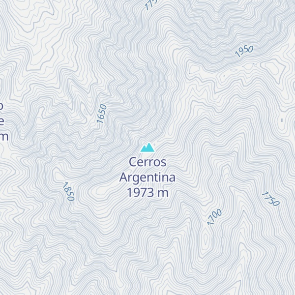 Map of Cerros Argentina