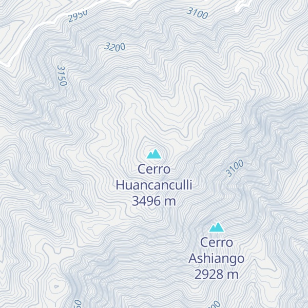 Map of Cerro Huancanculli