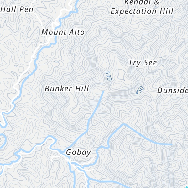 Map of Bunkers Hill